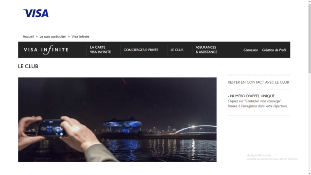 présentation du club visa infinite