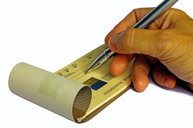 comment rédiger un chèque