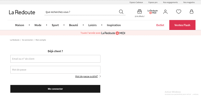 accéder la redoute mon compte