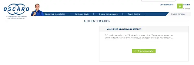 créer espace oscaro mon compte