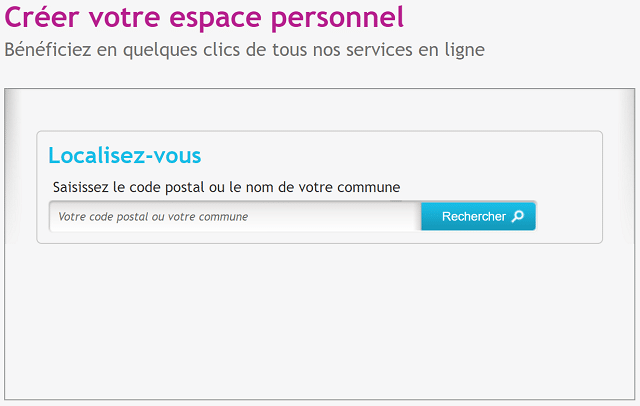 créer espace personnel veolia