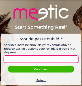 mot de passe meetic oublié