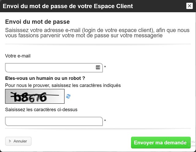 mot de passe veolia oublié