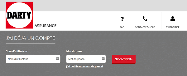 se connecter compte darty assurance