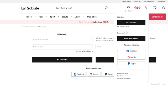 se connecter compte la redoute