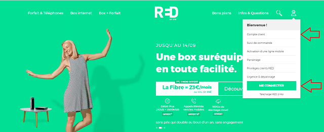 se connecter compte red by sfr