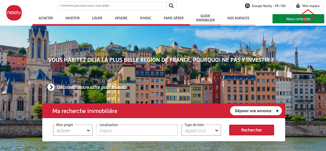 se connecter espace personnel mynexity