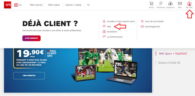 se connecter sfr mail