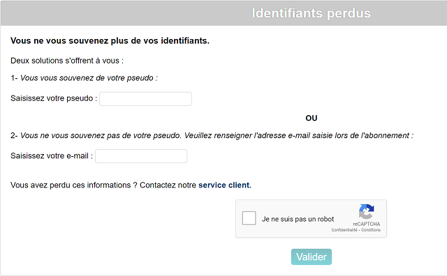 identifiants maxicours perdus