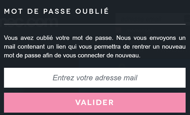 mot de passe adopteunmec oublie