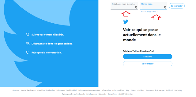twitter connexion