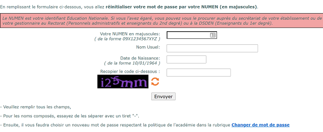mot de passe webmail académie lille perdu