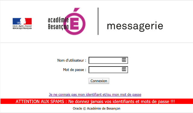 se connecter ac besançon webmail