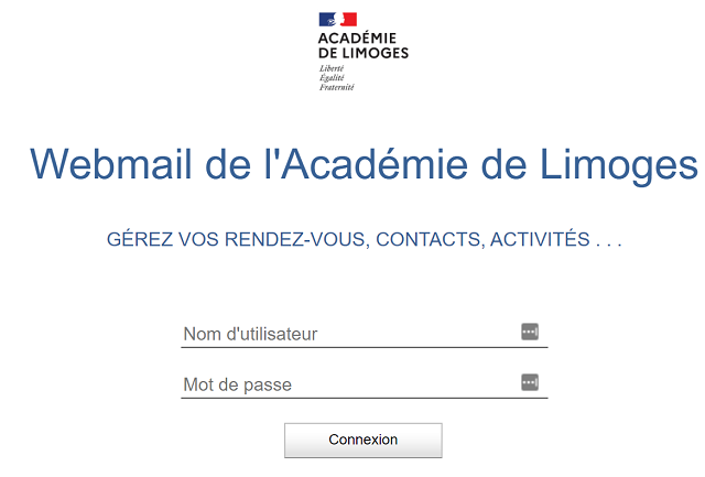 se connecter académie limoges webmail