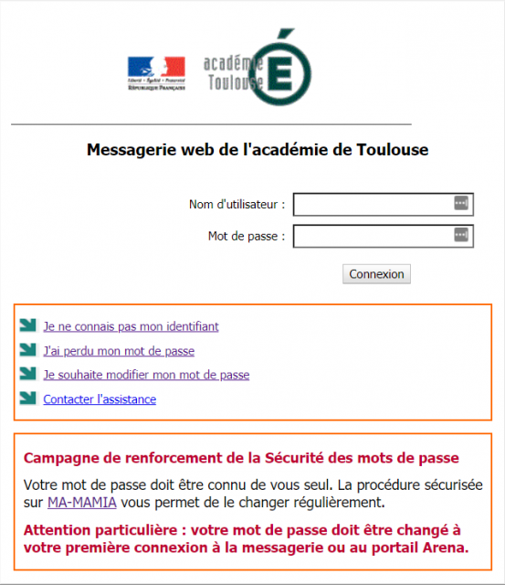 se connecter webmail ac toulouse