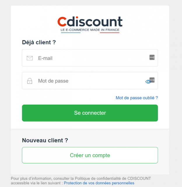 se connecter cdiscount mon compte