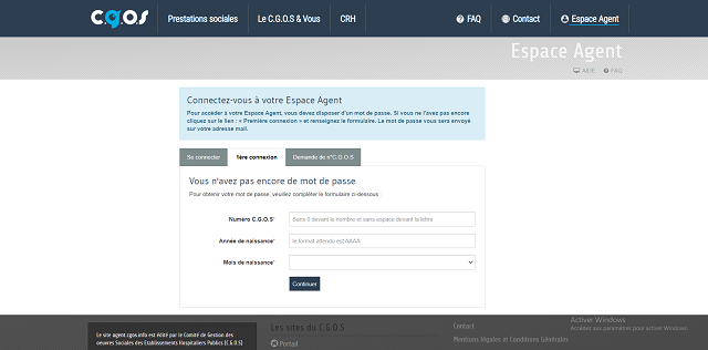 creer espace agent cgos