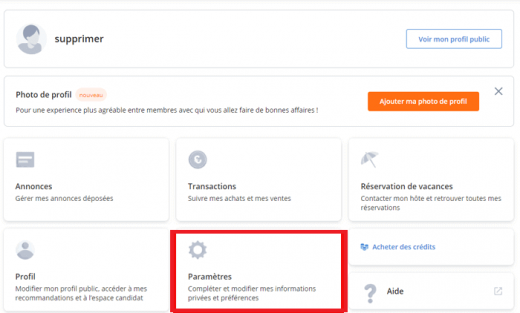 Parametres Leboncoin
