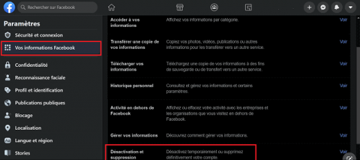 Supprimer Compte Facebook Ordinateur