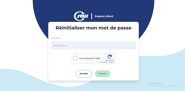 mot de passe saur perdu