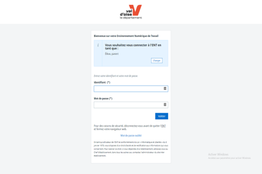 Connexion Moncollege Valdoise