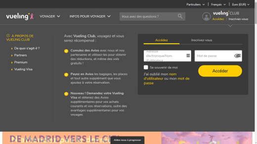 Se Connecter Vueling Club